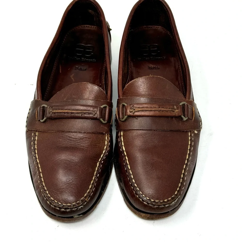 Allen Edmonds Brown Leather Slip On Loafers Mens 10.5